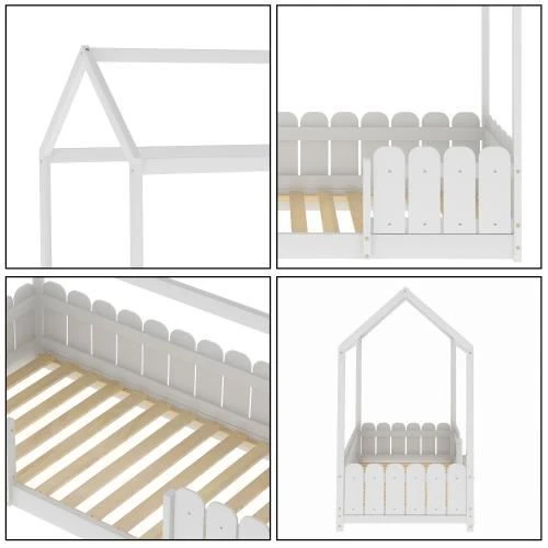 Libert Lit Cabane En Bois Pour Enfant X Cm Avec Protection