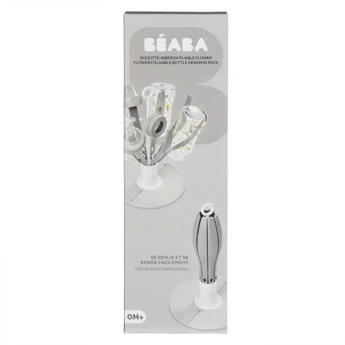 Béaba Egoutte Biberon Pliable Flower Grey-4
