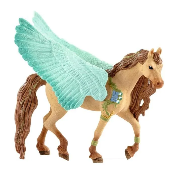 Figurine Pégase bijou SCHLEICH - étalon marron pour enfant à partir de 3 ans-0