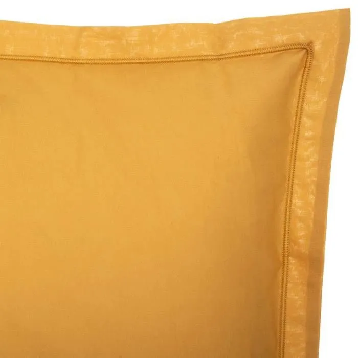 Taie d'oreiller - Jaune Ocre - 50x70cm - 100% Coton - Lavable à 60° - Certifié OEKO-TEX-3