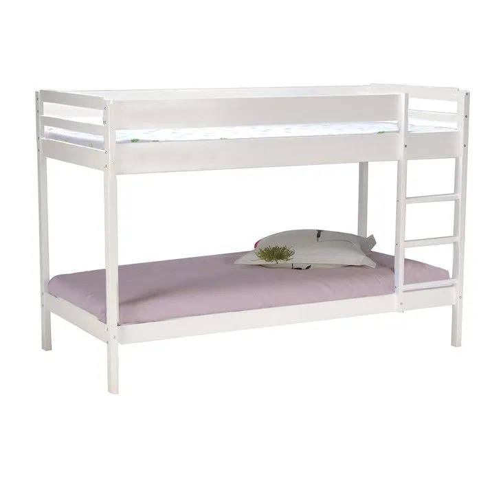 Lit superposé - WEBER INDUSTRIES - Brice - Bois - Blanc - 90x190 cm-2