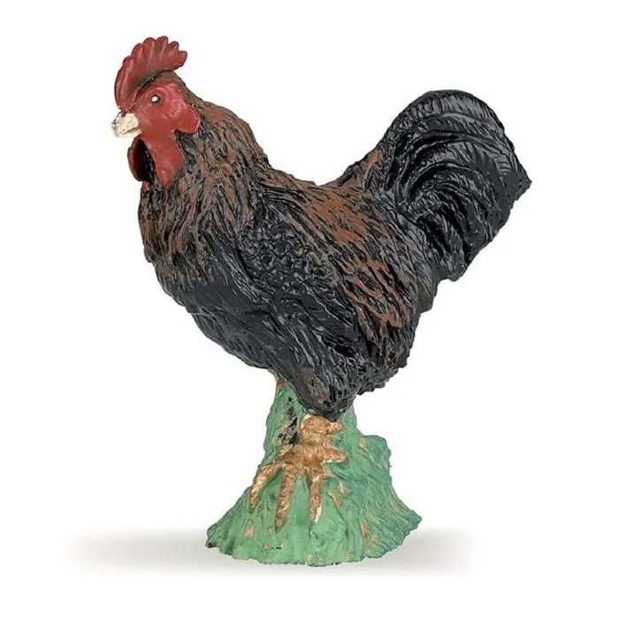Figurine Coq - PAPO - Modèle Coq - Hauteur 5.5 cm - Pour Enfant à partir de 3 ans-1