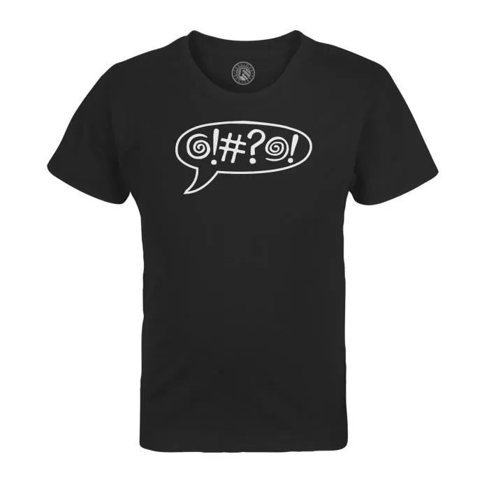T-shirt Enfant Noir Qbert Citation Jeux Video Classique Retro Gaming-0