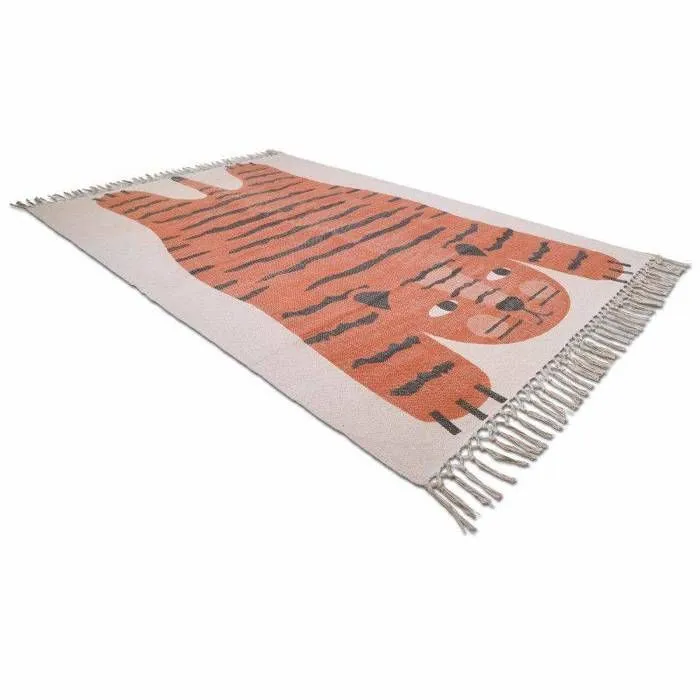 Tapis enfant tigre DAJALA - 110 x 170 cm - Coton - Oeko Tex - Nattiot-3