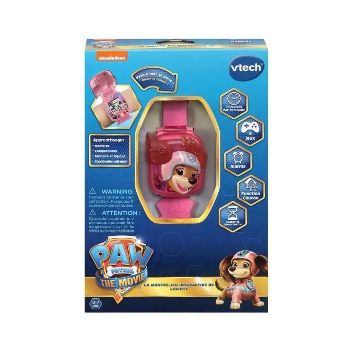 Montre-Jeu Interactive Pat Patrouille Le Film de VTECH - Liberty - 4 Activités Educatives - 3 à 7 ans-2