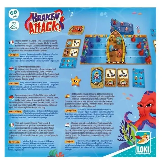 Jeu de société Kraken Attack - KRAKEN - Jeu de plateau - 7 ans et plus - Enfant - 30 min-4