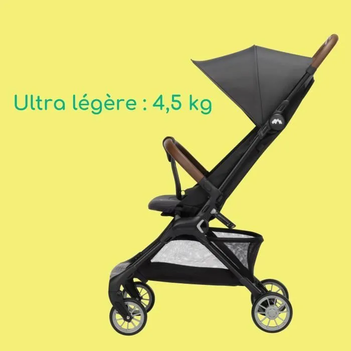 BEBECONFORT Poussette cabine Zephir, 1ère âge, ultra compacte, pliage facile, naissance à 4 ans, jusqu'à 22 kg Mineral Graphite-2