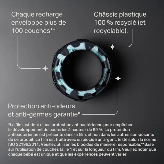 TOMMEE TIPEE - Recharges pour poubelles à couches - Twist & Click - Film multicouche antibactérien - Pack de 18-2