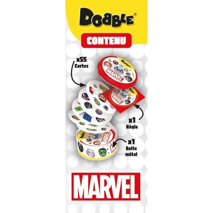 Jeu d'ambiance - ASMODEE - Dobble : Marvel Emoji (Eco Sleeve) - 6 ans - Extérieur - Mixte-0
