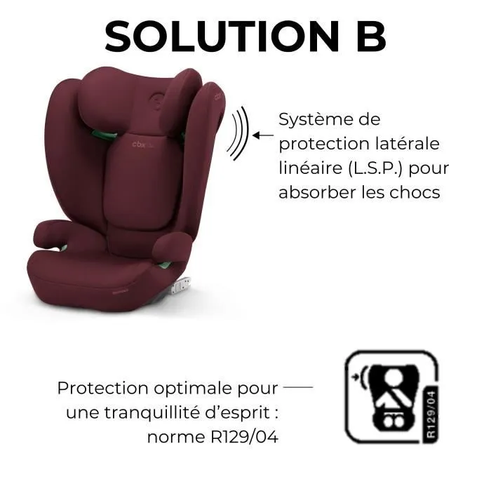 Siège auto CBX by CYBEX SOLUTION B I-FIX 3 à 12 ans - Groupe 2/3 - 100 à 150 cm Red | red-4