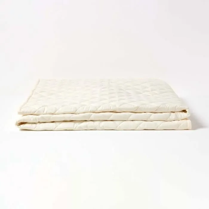 Protège matelas en coton Bio matelassé à grands bonnets 180 x 200 cm-3