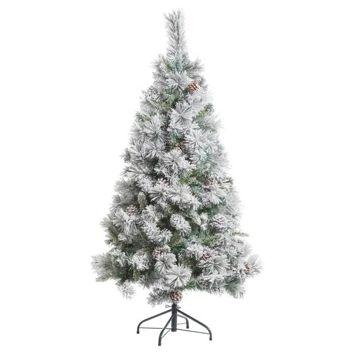 Sapin de Noël "Minnesota" 180cm vert floqué blanc Feeric lights & christmas-0