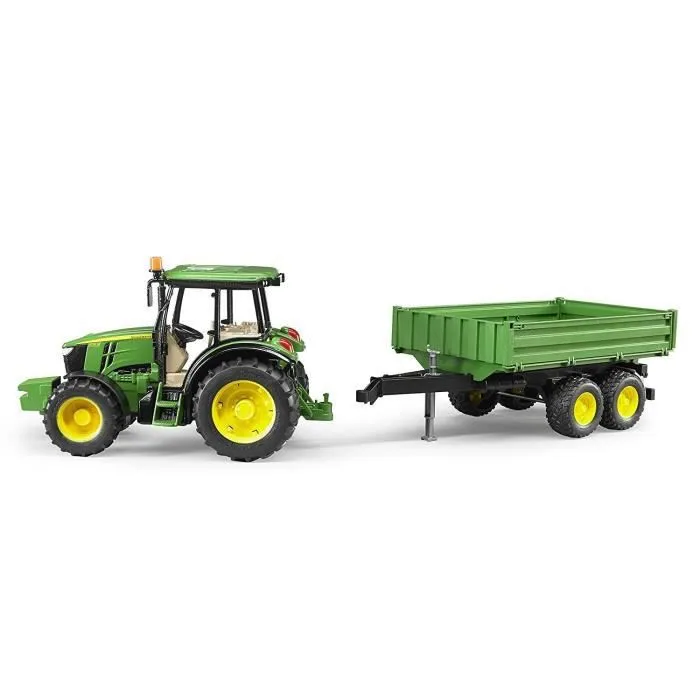 Tracteur John Deere 5115M avec remorque - BRUDER - Échelle 1:16 - Pour garçons de 3 ans et plus-2