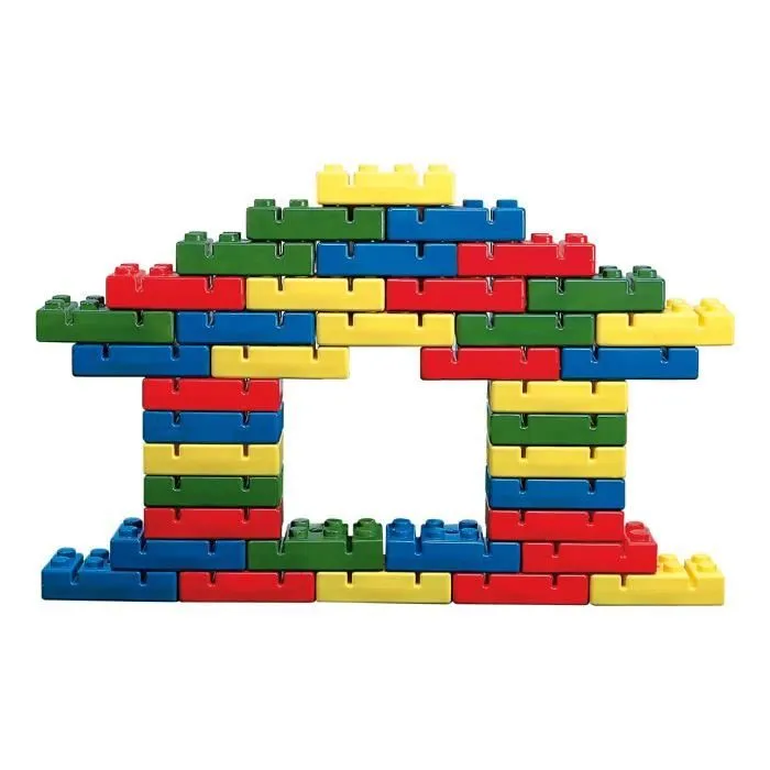 Briques géantes - ITALVENETA - 008A - 40 pièces - Couleurs variées - Plastique durable-0