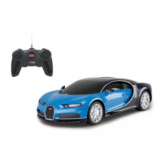Voiture radiocommandée Bugatti Chiron Rastar - Modèle à l'échelle 1:24 - Bleu-2