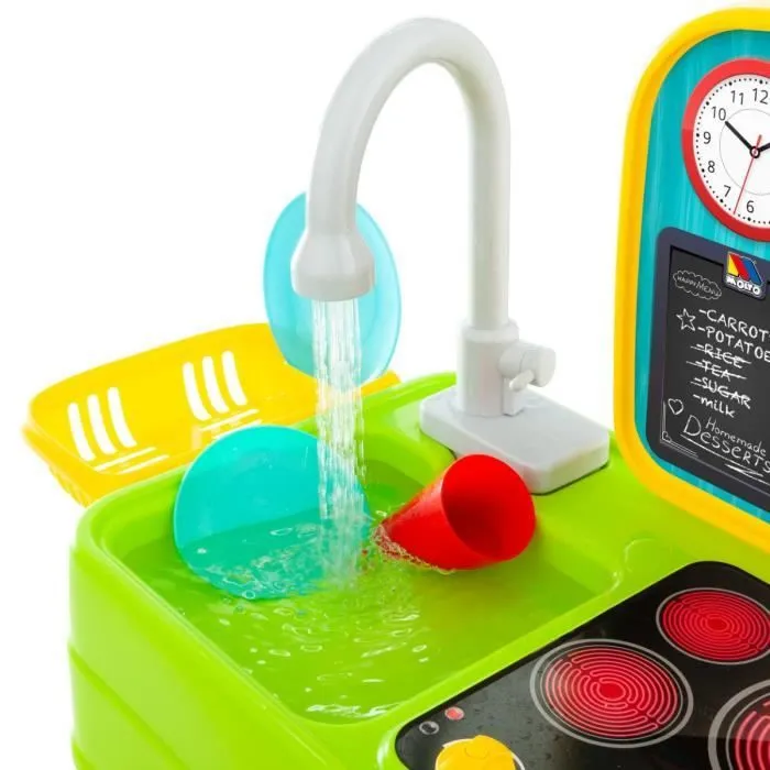 Jouet de cuisine de table - MOLTO - Évier et robinet réels - Design attrayant - Couleurs vives-3