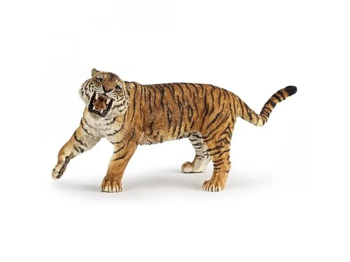 Figurine Tigre rugissant - PAPO - LA VIE SAUVAGE - Marron - Mixte - Intérieur-0