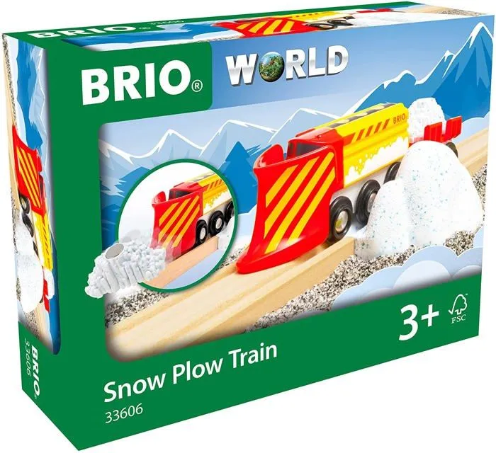 Train Chasse-neige BRIO - Accessoire Circuit de train en bois - Mixte dès 3 ans-1