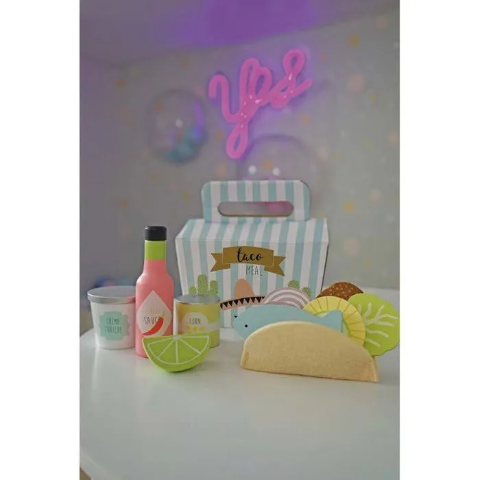 Jouet en bois - dinette - Tacos set - Mixte - Multicolore - Jaune - JABADABADO - Bébé - 3 ans-3