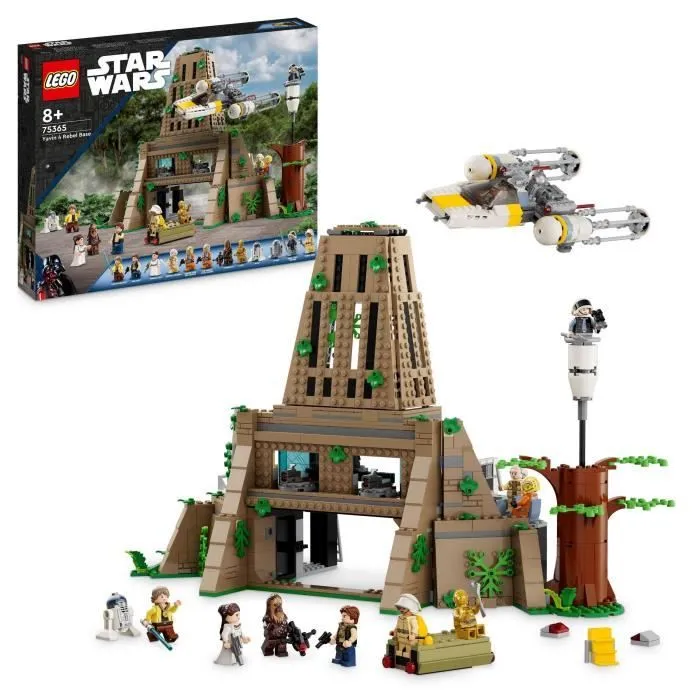 LEGO® Star Wars 75365 La Base Rebelle de Yavin 4, Jouet avec 10 Minifigurines dont Luke Skywalker, la Princesse Leia-0