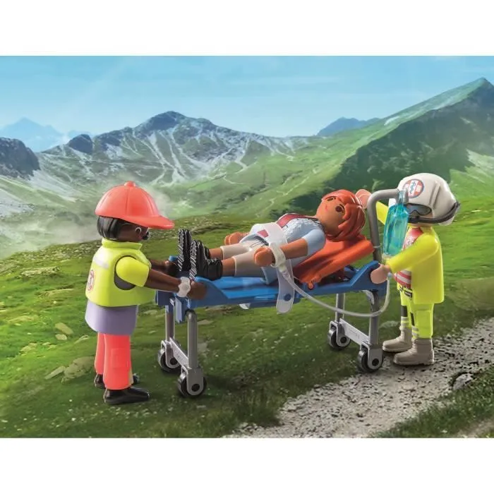 PLAYMOBIL 71203 Hélicoptère de secours, Figurine, City Action Les Secouristes-6