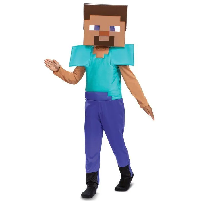 Déguisement Steve Minecraft Enfant - 5 - 6 ans (109 - 126 cm))-0