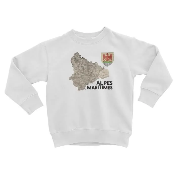 Sweatshirt Enfant Alpes Maritimes 05 Département Gap Carte Ancienne Rare-0