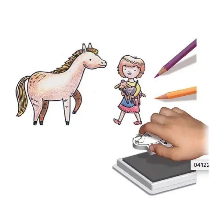 Tampons - Crea lign - Ma petite ferme - Pour enfants de 3 à 8 ans - Activité créative - Mixte-1