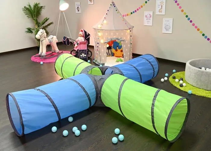 Tente activite - tunnel activite Knorrtoys - 55440 - .COM Circle-Green Tunnel de Jeu Vert/Bleu-3