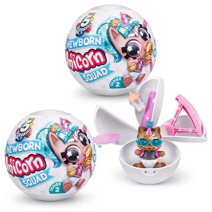 5 surprise - 77256 - Unicorn Squad Newborn Series 5 Mystery Collectible Capsule (2 Pack) by ZURU-0