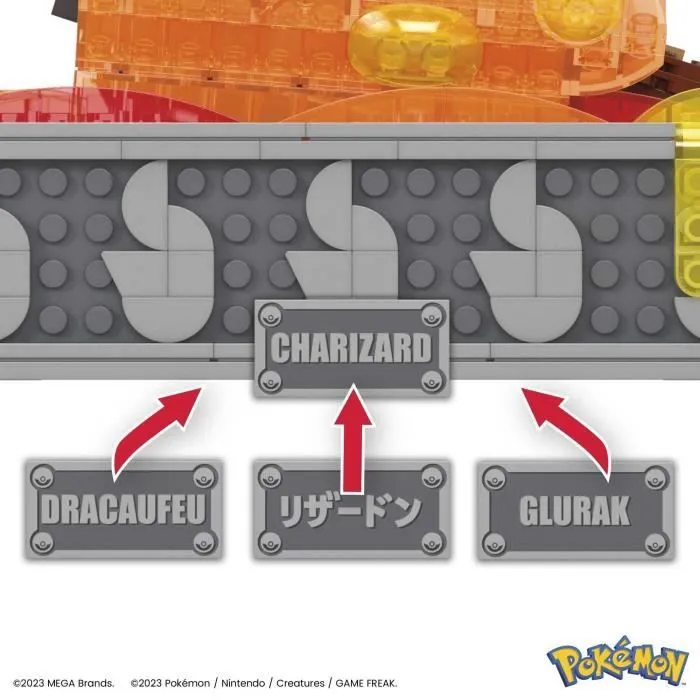 MEGA-Pokémon-Dracaufeu en Mouvement, à construire (1 663 pcs) HMW05-7
