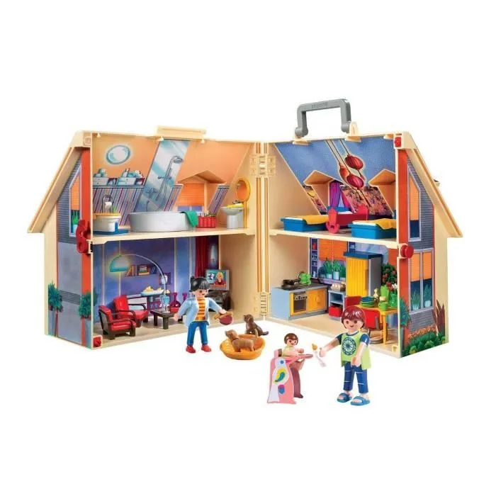PLAYMOBIL - 5167 - La Maison Transportable Rouge-1