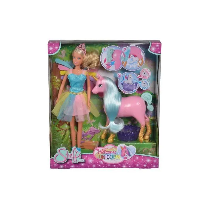 Poupée Steffi Love Fée 29 cm + Licorne enceinte-2