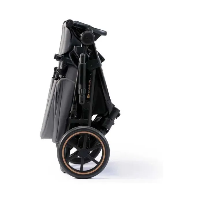 Poussette 2 en 1 Combinée - KINDERKRAFT PRIME2 - jusqu'à 22 kg - avec Nacelle spacieuse - Large plage de réglage - Gris-2