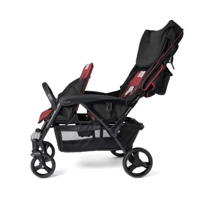 Poussette Quadruple - GAGGLE - Odyssey - 18 kg par enfant - 4 roues - Rouge-3