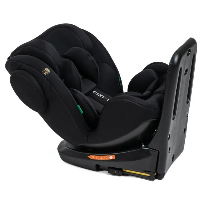 BEBELISSIMO - Siège auto Isofix - pivotant 360 ° - 40-150cm - 0-36kg - i-size - Leto - noir - protections latérales-2