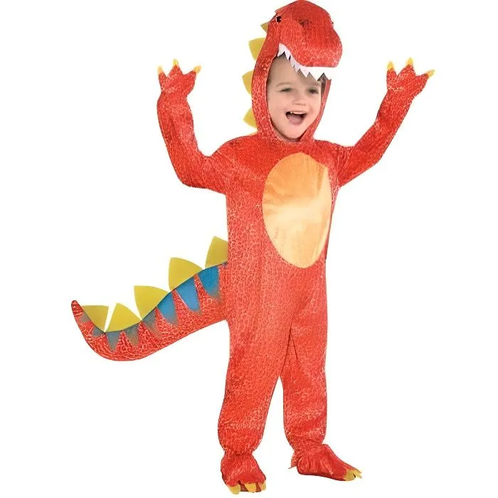 DÉGUISEMENT DINOSAURE ORANGE ENFANT-0