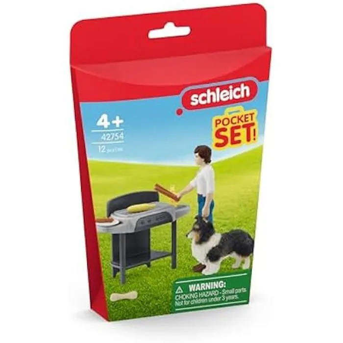 Mini ensemble de jeu - SCHLEICH - Horse Club Barbecue avec Tom - 12 pièces - À partir de 4 ans - Mixte-0