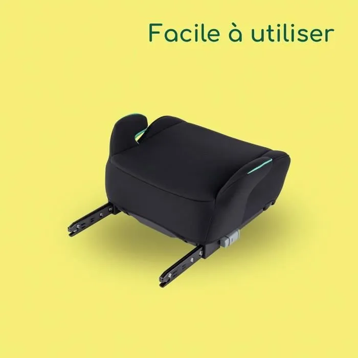 BEBECONFORT Siège auto Manga i-Fix, Rehausseur ISOFIX, de 6 à 12 ans, 22-36 kg, 125-150 cm, Black Mist-2