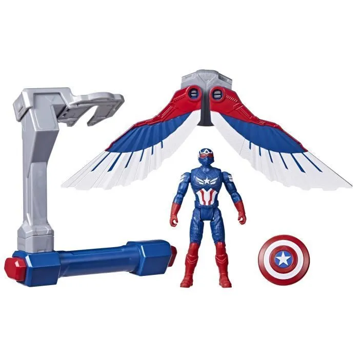 Figurine Captain America Commandes de vol, Marvel Epic Hero Series Captain America: Brave New World, dès 4 ans-2