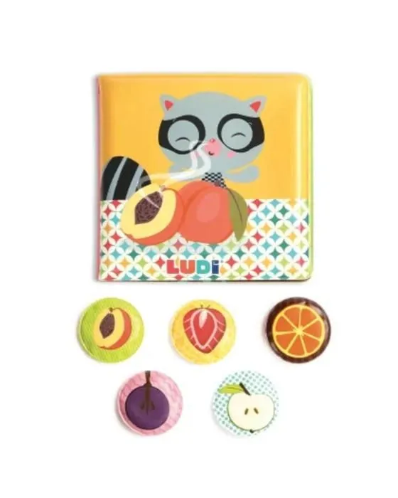 LUDI - Jouet d'activité Livre des odeurs - Jeu d'éveil sensoriel - Bébé - Mixte - PEVA - A partir de 12 mois-0