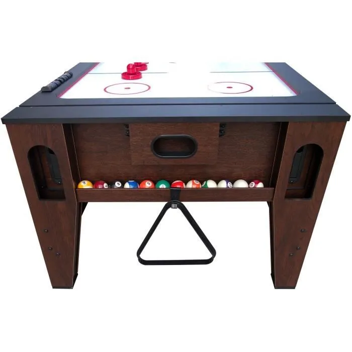 Table de Billard & Air Hockey Reverso 6ft marron / rouge pour l'intérieur - COUGAR - Mixte - Dès 10 ans-3