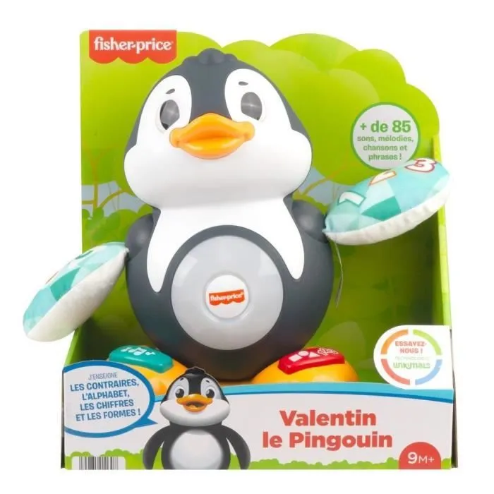 Fisher-Price - Valentin le Pingouin Linkimals - Jouet d'éveil bébé - Dès 9 mois HCJ61-4