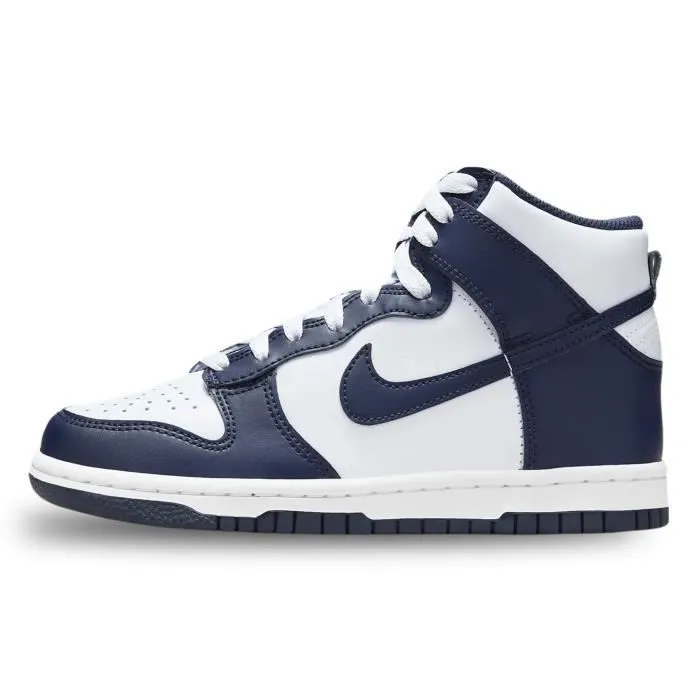 Chaussures Enfant - Nike - Dunk High - Blanc - Lacets - Plat - Synthétique-1