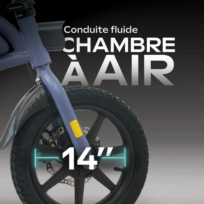 Draisienne électrique - URBANGLIDE - BIKE 140 BLUE - 36V - 350W - Pneus 14" - Autonomie 18KM - Vitesse max 25KM/h-5