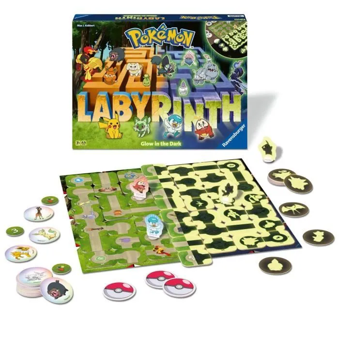 Labyrinthe Pokémon, Jeu de société classique, Glow in the Dark, Pour Enfant et Famille, Dès 7 ans, 22705, Ravensburger-1