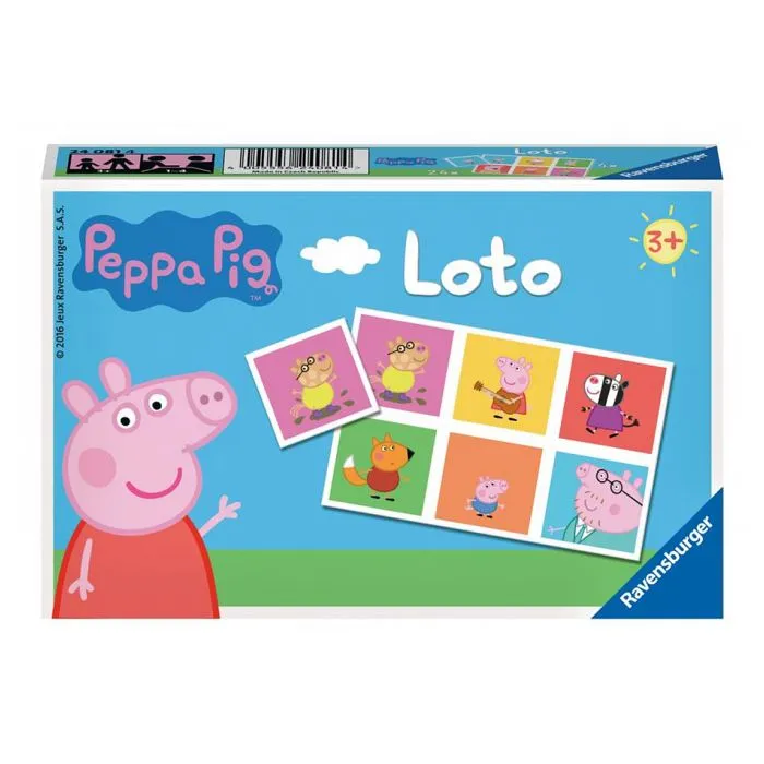 LOTO - RAVENSBURGER - Peppa Pig - Pour Enfant de 3 ans et plus - Garantie 2 ans - Bleu-0