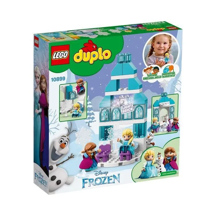 LEGO® 10899 DUPLO Disney Le Château De La Reine Des Neiges Jeu De Construction Avec Mini Poupées Anna Et Elsa, Jouet Enfant 2 Ans-1