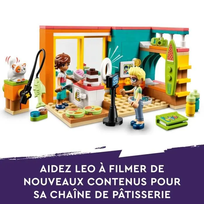 LEGO® Friends 41754 La Chambre de Léo, Jouet sur la Pâtisserie, avec Mini-Poupée-3