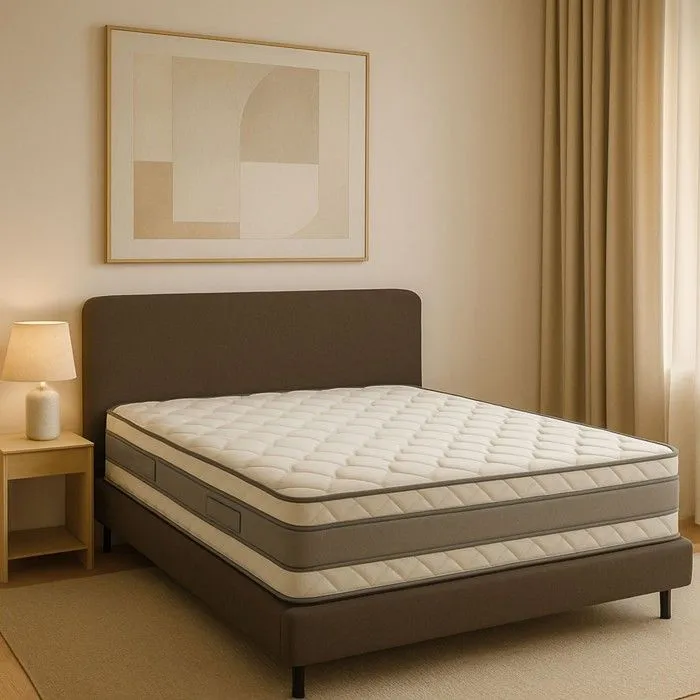 Matelas Mémoire de Forme Très Ferme 120x190 avec Protège Matelas et Oreiller - MATELAS DELUXE MEMORY-0